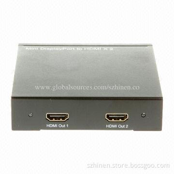 DisplayPort to 2-HDMI Converter with 1,080 Pixels Video Resolution
